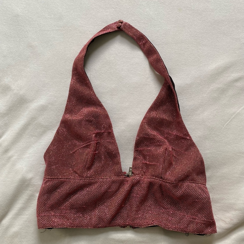 Pink halter top